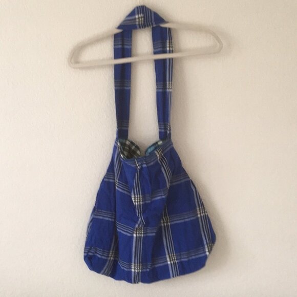 Y2K BOHO Bag Reversable Buttondown Shoulder Hobo - Picture 9 of 10